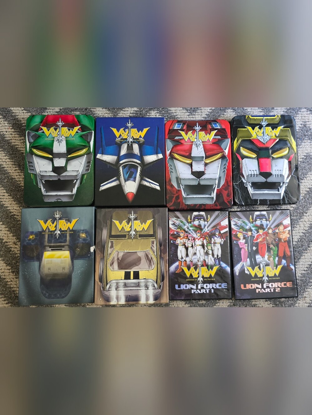 Voltron Defender of the Universe Complete Collector's Tins & DVDs
